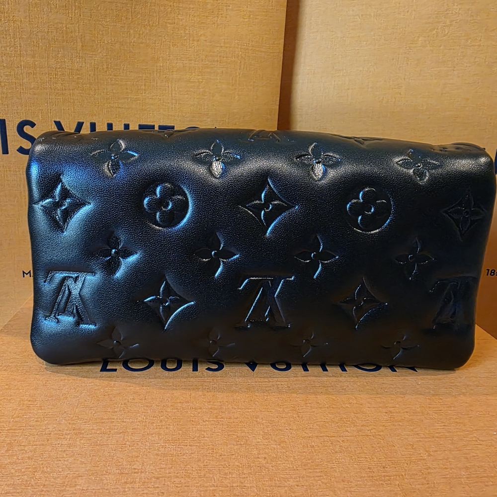 Louis Vuitton Pochette Coussin Black Leather Crossbody Bag - Picture 2 of 10